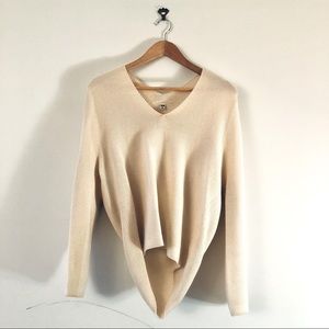 UNIQLO 3D Cocoon V-neck Sweater Off-white